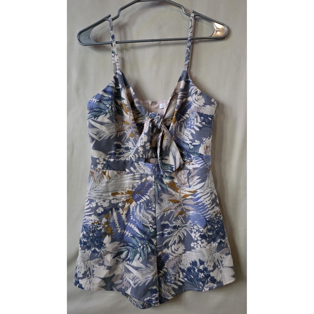 Honey Belle Tropical Print Keyhole Romper Size Medium